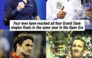 仅四人达成单赛季四大满贯皆进决赛：辛纳、费德勒、德约和拉沃尔